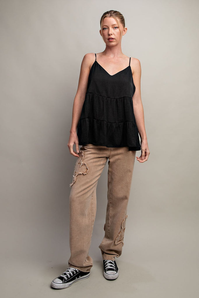 Tiered V-Neck Tank Top