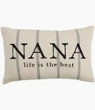 "Nana" Striped Throw Pillow