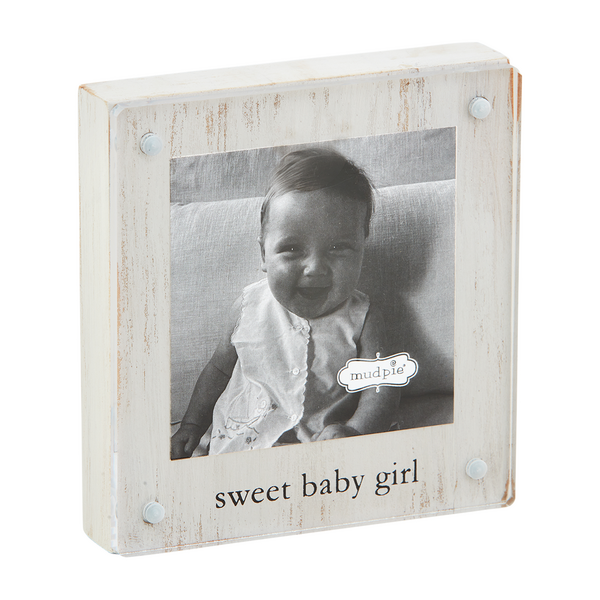 Mudpie Small Wood/Acrylic Frame-Baby Girl