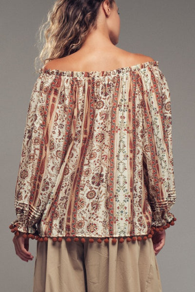 Bohemian Off The Shoulder Top