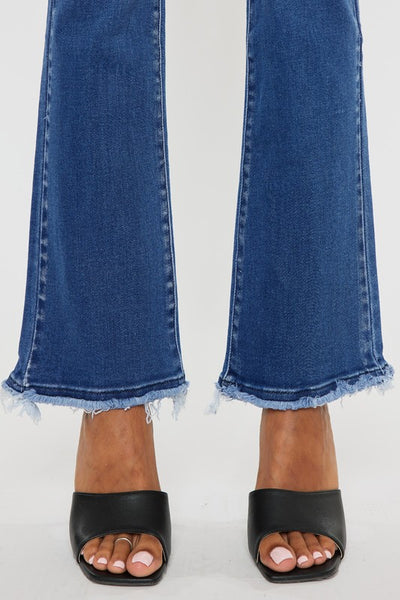 High-Rise Button-Fly Bootcut Jeans