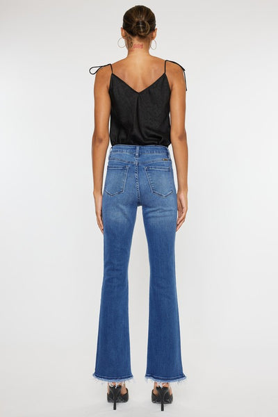 High-Rise Button-Fly Bootcut Jeans