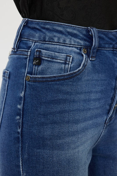 High-Rise Button-Fly Bootcut Jeans