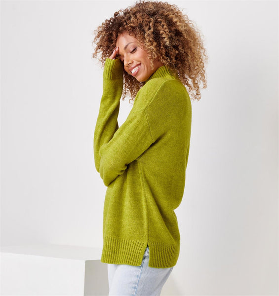 Lime Cropped Sweater