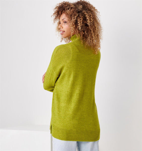 Lime Cropped Sweater