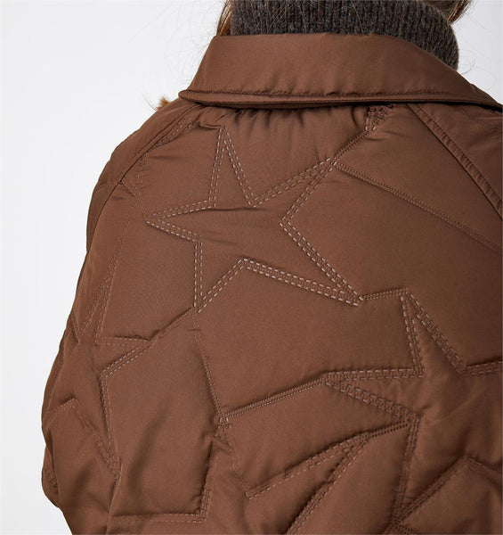 Brown Star Puffer Jacket
