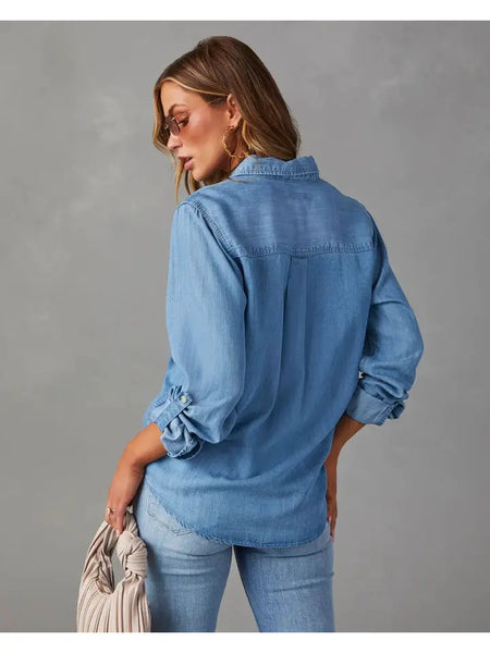 Adj. Sleeve Tencel Button Down Shirt