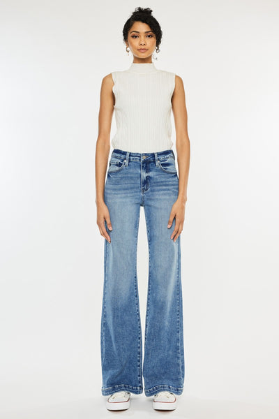 High-Rise Wide Leg Flare Jeans