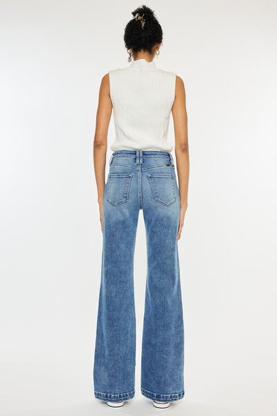 High-Rise Wide Leg Flare Jeans