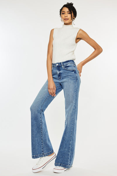 High-Rise Wide Leg Flare Jeans