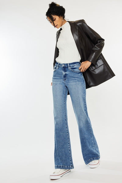 High-Rise Wide Leg Flare Jeans