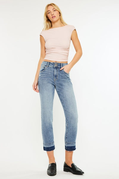Released Hen High-Rise Slim Straight Jeans