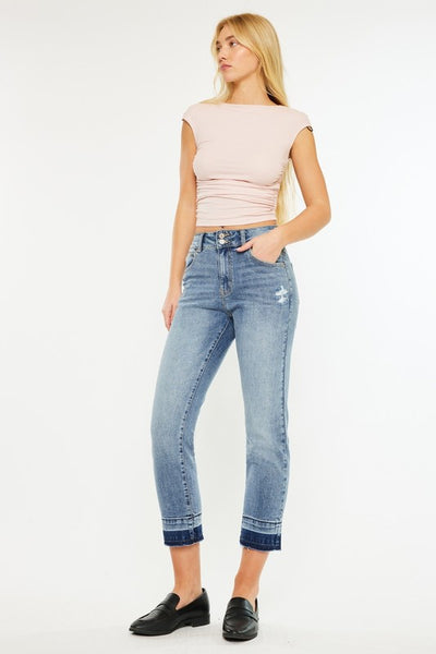 Released Hen High-Rise Slim Straight Jeans