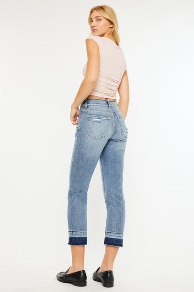 Released Hen High-Rise Slim Straight Jeans