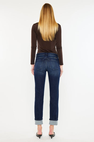 Mid-Rise Skinny Straight Jeans