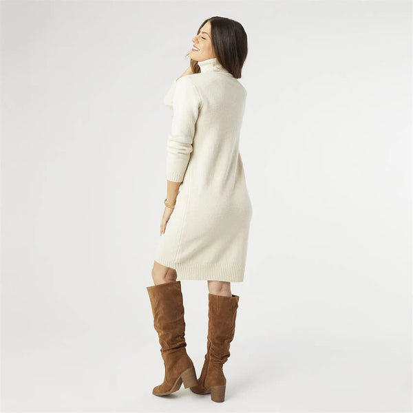 Oatmeal Mock Neck Sweater Dress