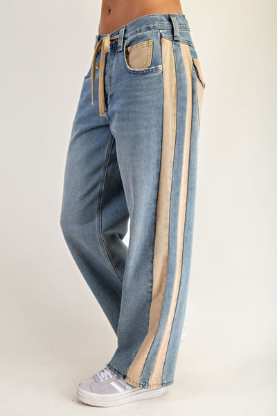Side Stripe Drawstring Pants