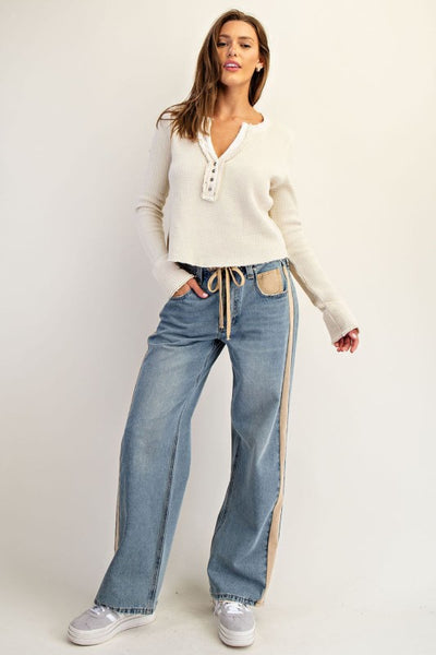 Side Stripe Drawstring Pants