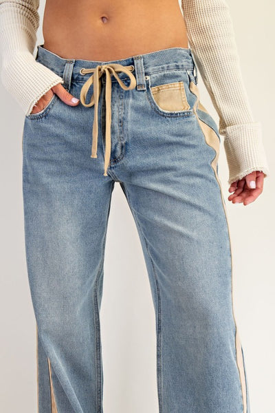 Side Stripe Drawstring Pants