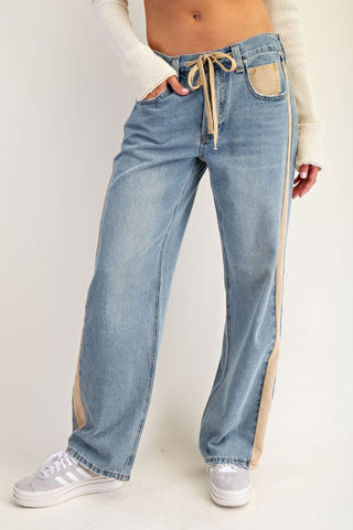 Side Stripe Drawstring Pants