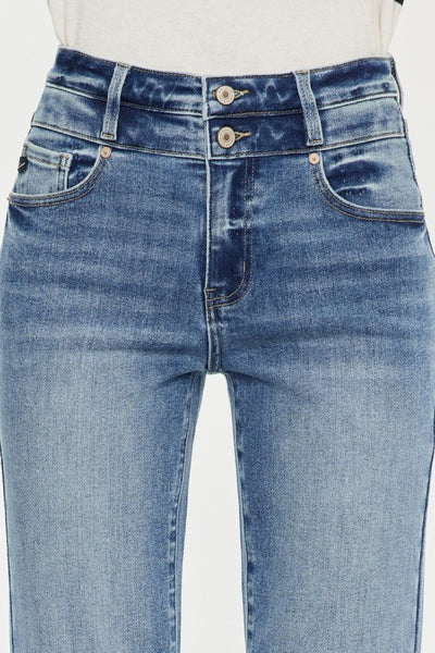 High-Rise Slim Straight Jeans