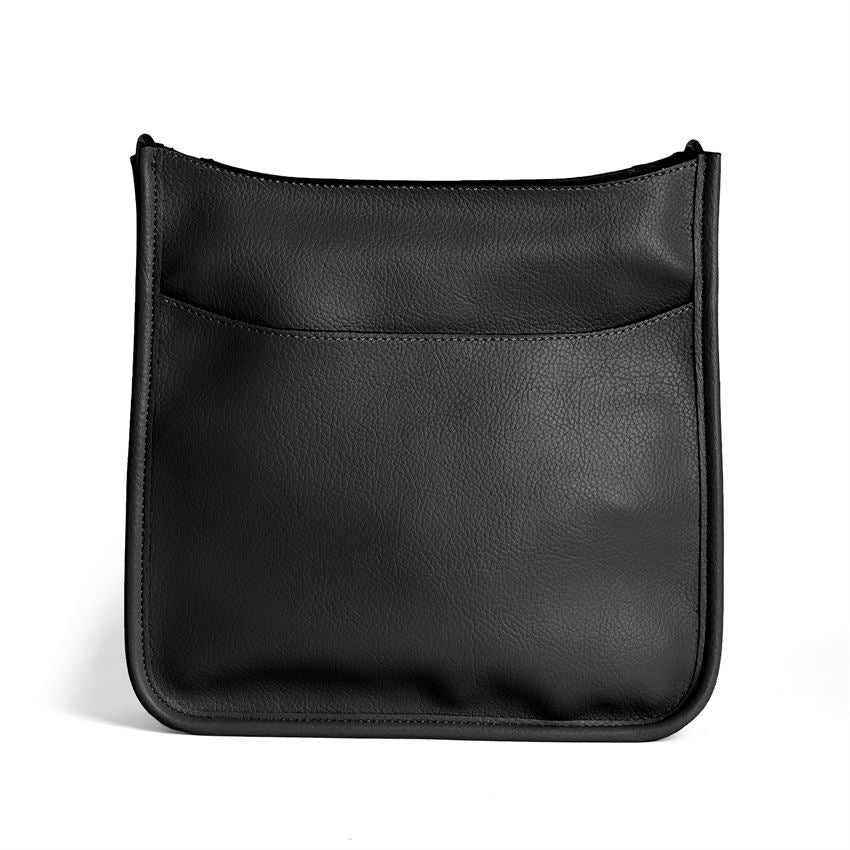 Mini Alma Messenger Bag w/Zipper-Black
