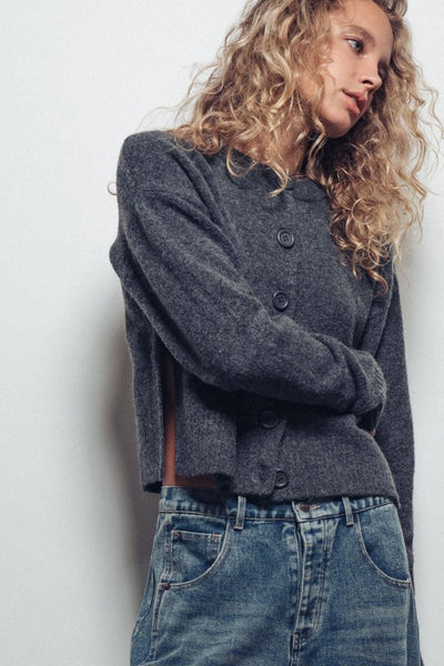 Charcoal Sweater Cardigan