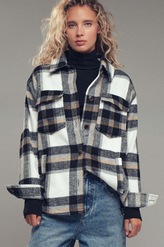 Relaxed Fit Plaid Shacket