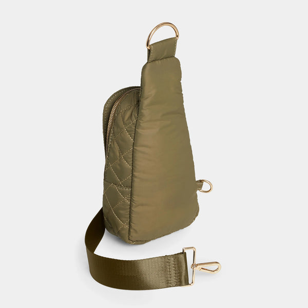 Rhea Puffer Crossbody-Olive