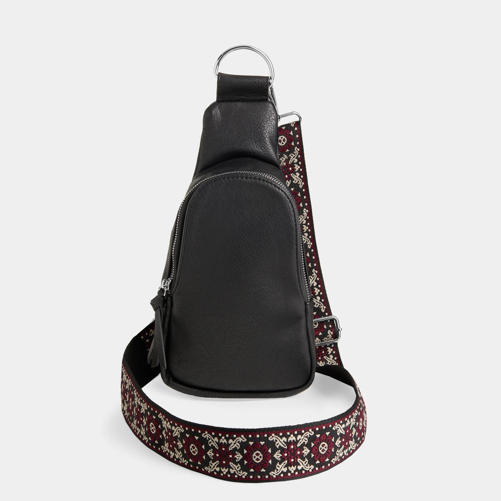 Rhea Crossbody w/Strap-Black