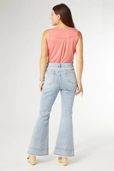 Double Fringe Flare Jeans