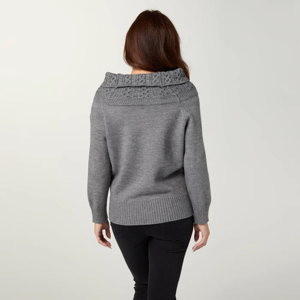 Heather Gray Boatneck Sweater