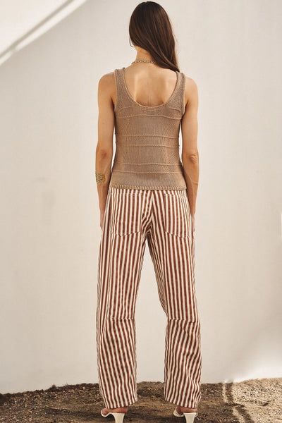 Khaki Knit Vest Top