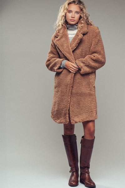 Camel Teddy  Coat