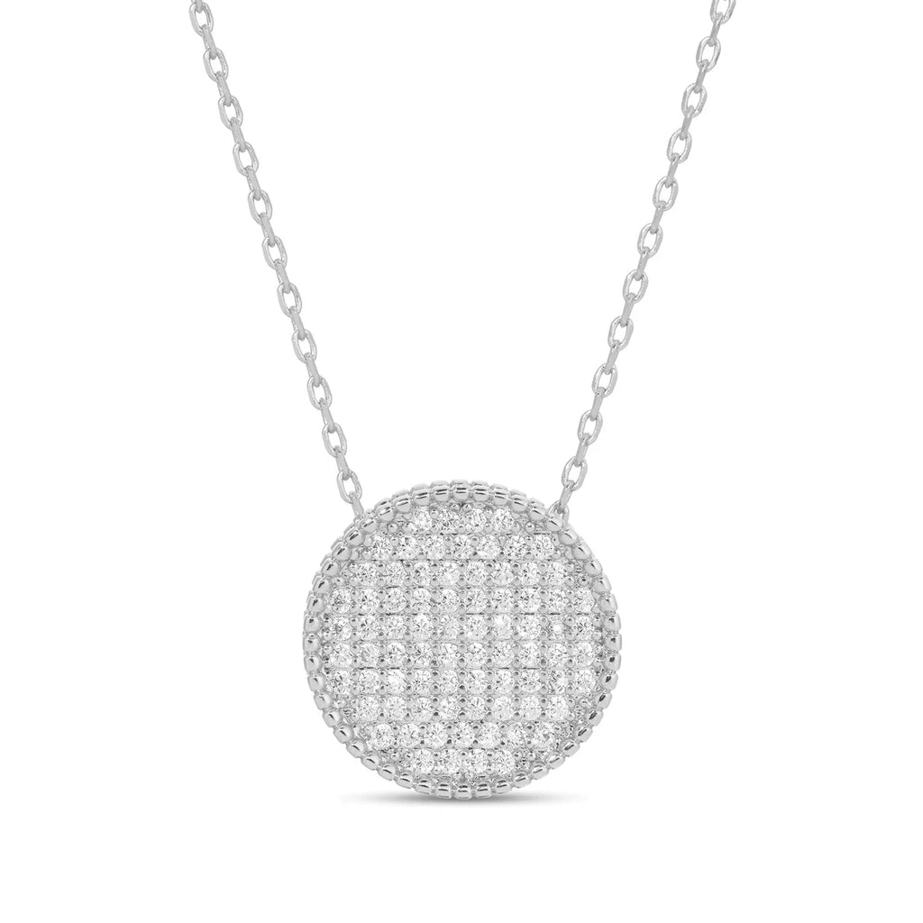 Pave Round Necklace