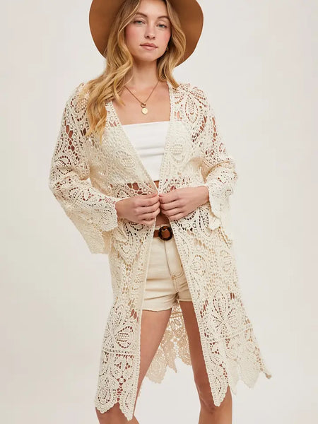 Pretty Boho Crochet Cardigan