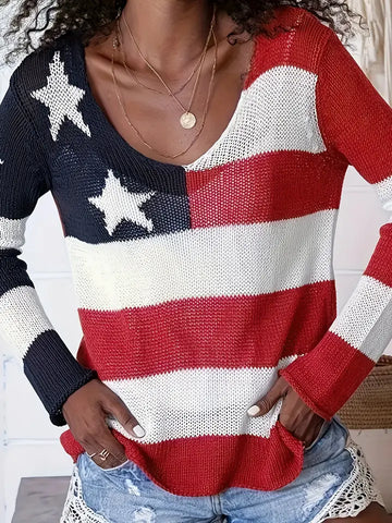 American Flag Sweater