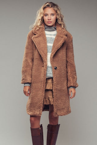 Camel Teddy  Coat