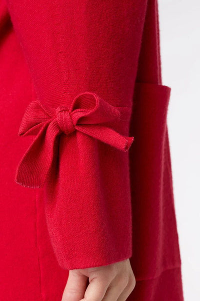 Luxe Bow Sleeve Cardigan w/Pockets