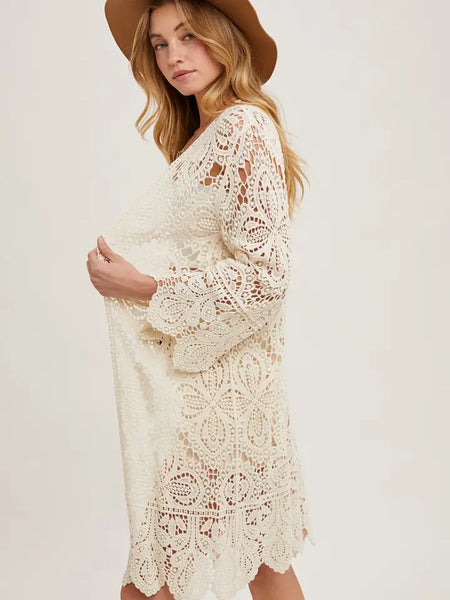 Pretty Boho Crochet Cardigan
