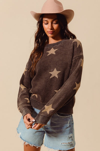 Vintage Washed Star Sweater