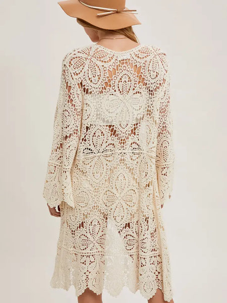 Pretty Boho Crochet Cardigan