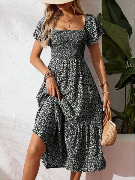 Smocked Floral Sundress