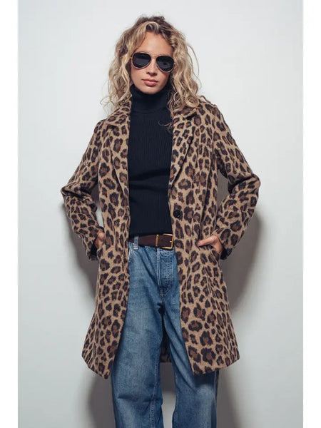 Leopard Print Statement Coat