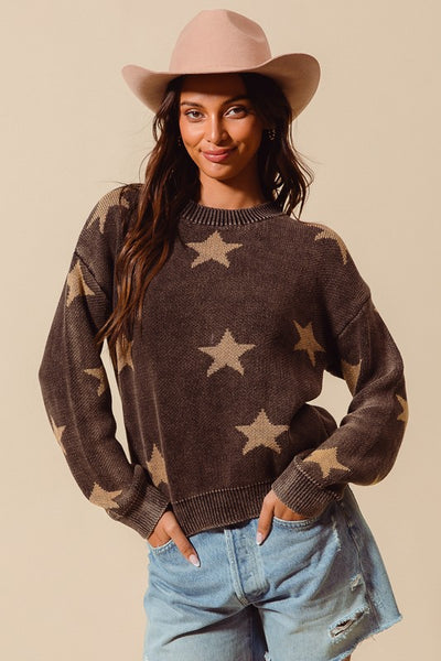 Vintage Washed Star Sweater