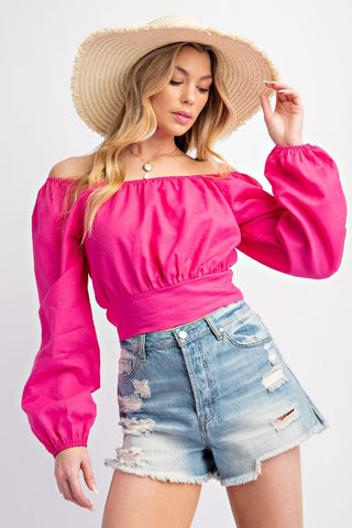 Cropped Off Shoulder Top