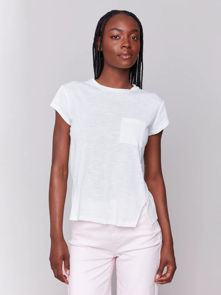 Cap Sleeve Crew Neck T-Shirt