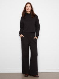 Mock Neck Top w/Rib Detail