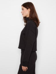 Mock Neck Top w/Rib Detail