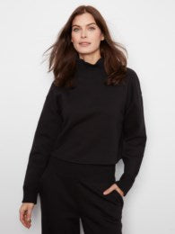 Mock Neck Top w/Rib Detail